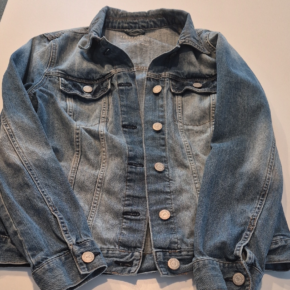 Aeropostale Sz M Blue Boyfriend Jacket
